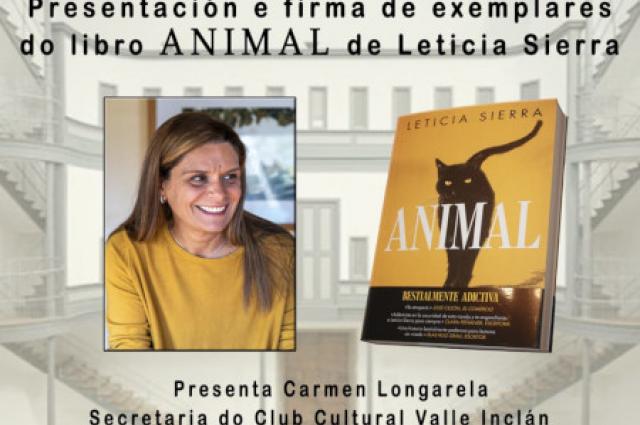 Presentación do libro Animal de Leticia Sierra