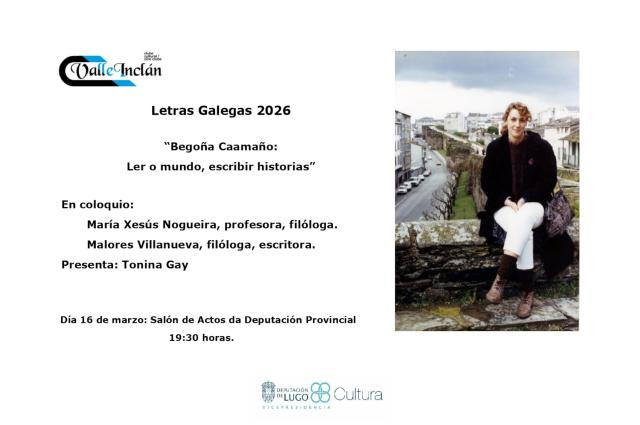 Begoña Caamaño: Letras Galegas 2026
